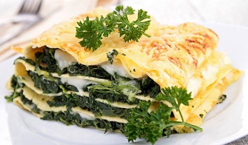 Lasagnes aux épinards et à la ricotta